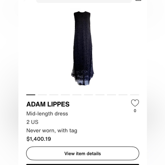 ADAM LIPPES absolutely gorgeous lace dress with buttons down the side - Picture 3 of 5